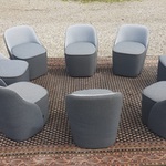 Design tafels en stoelen Stoel Lagranja, grijs